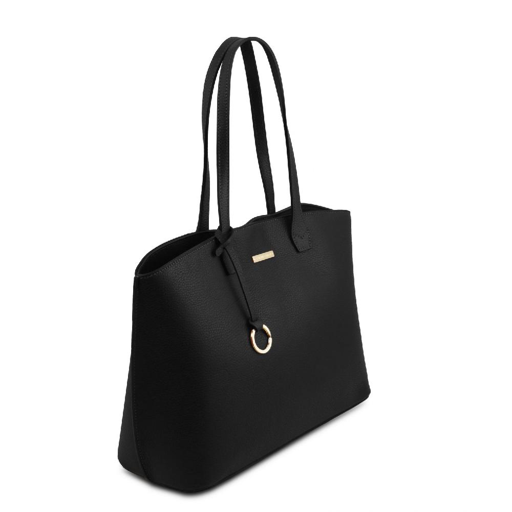 Tuscany Leather Borsa Shopping in Pelle e Portafoglio in Pelle 3 Ante con Portaspiccioli Grande vendita