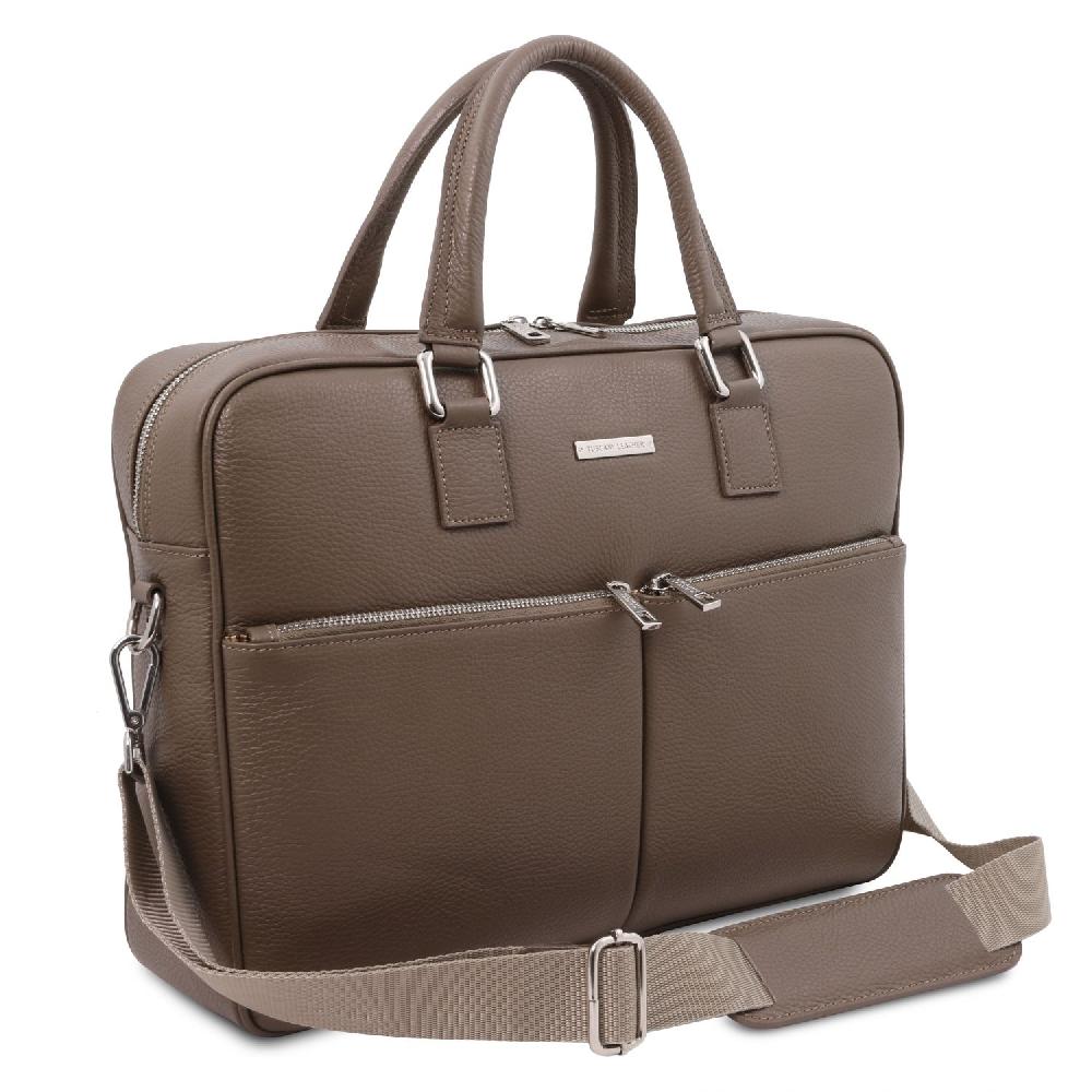 Tuscany Leather Borsa Porta Computer in Pelle Smaltimento dello stoccaggio