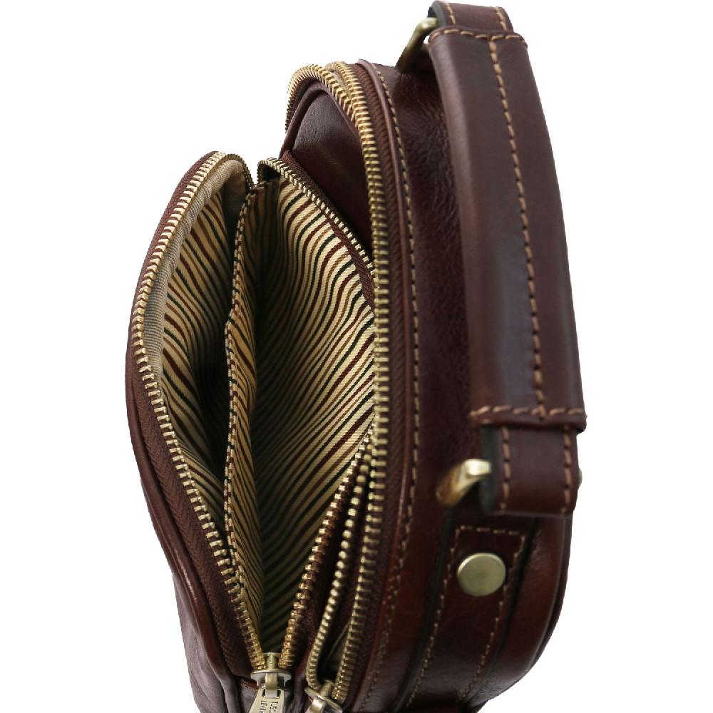 Tuscany Leather Borsello da Uomo in Pelle Ritorno libero