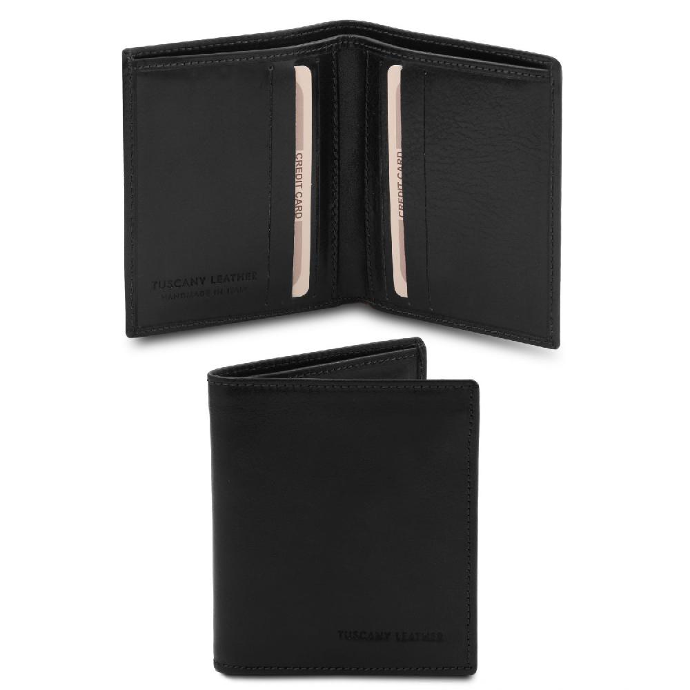 Tuscany Leather Esclusivo Portafoglio Uomo in Pelle 2 Ante Promozione temporanea