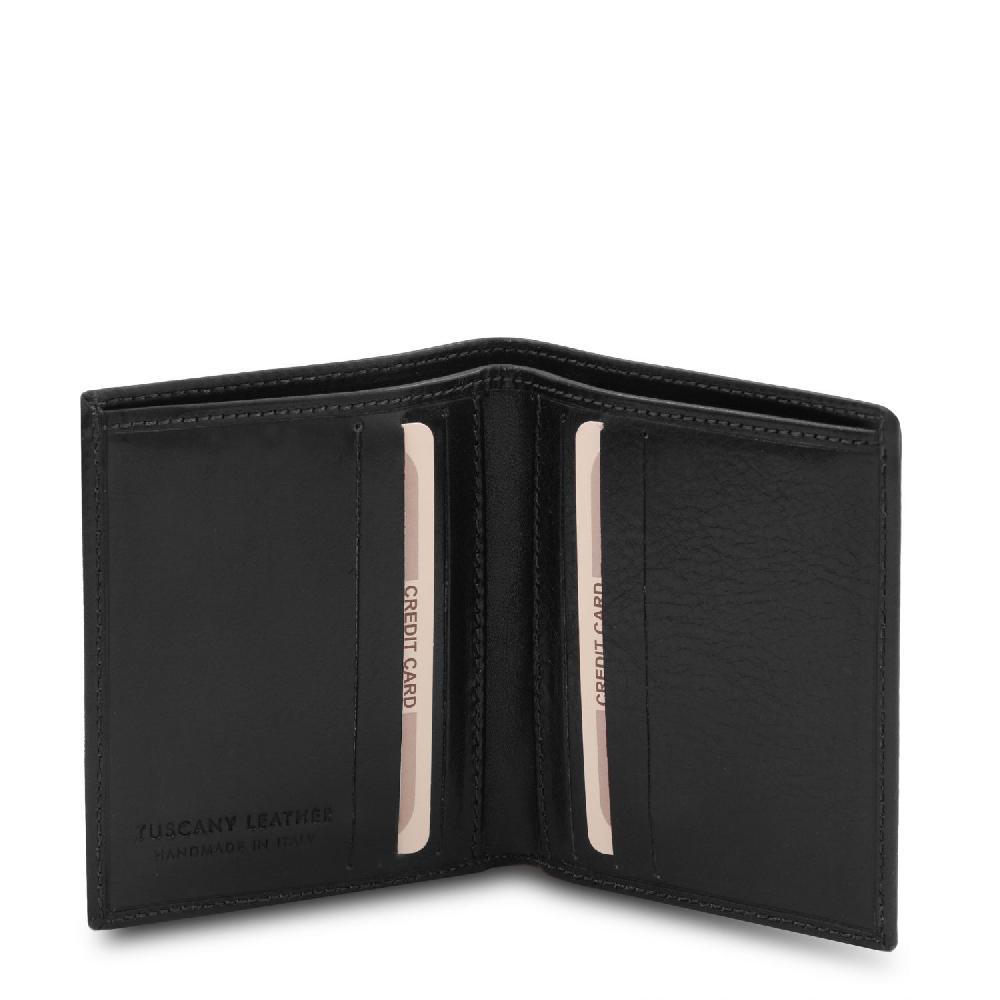 Tuscany Leather Esclusivo Portafoglio Uomo in Pelle 2 Ante Promozione temporanea