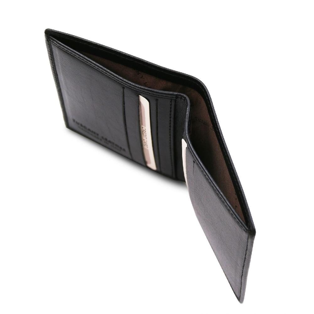 Tuscany Leather Esclusivo Portafoglio Uomo in Pelle 2 Ante Promozione temporanea
