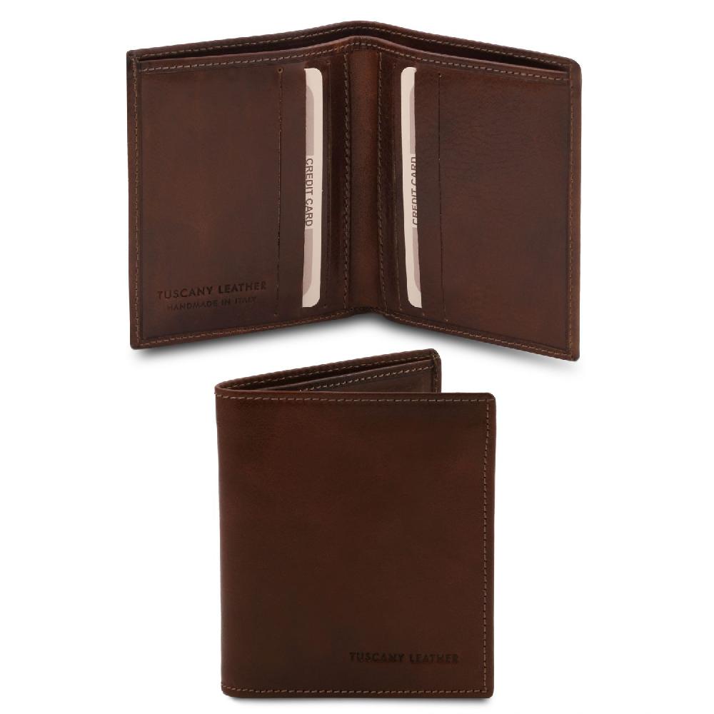 Tuscany Leather Esclusivo Portafoglio Uomo in Pelle 2 Ante Fino al 50% di sconto
