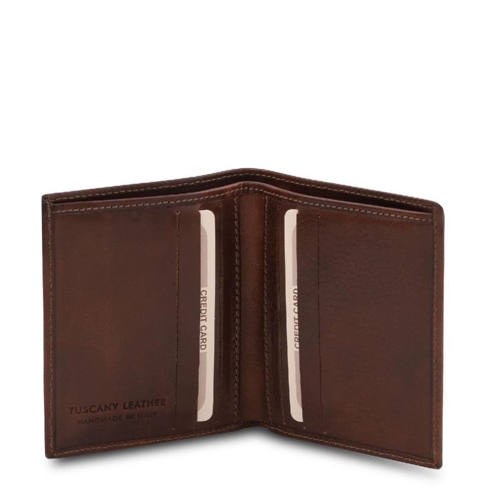 Tuscany Leather Esclusivo Portafoglio Uomo in Pelle 2 Ante Fino al 50% di sconto