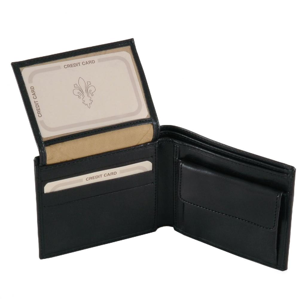 Tuscany Leather Esclusivo Portafoglio Uomo in Pelle 3 Ante con Portaspiccioli Super sconto