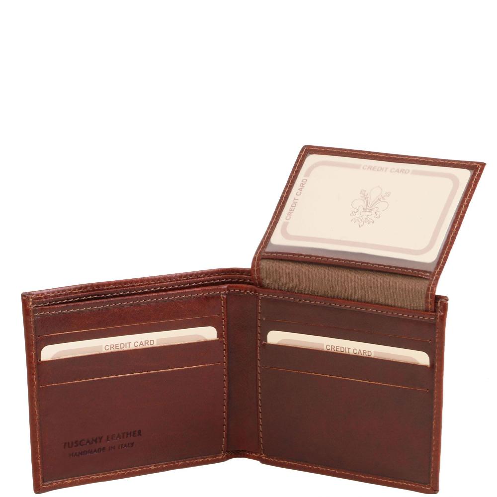 Tuscany Leather Esclusivo Portafoglio Uomo in Pelle 3 Ante 50% di sconto con spedizione gratuita