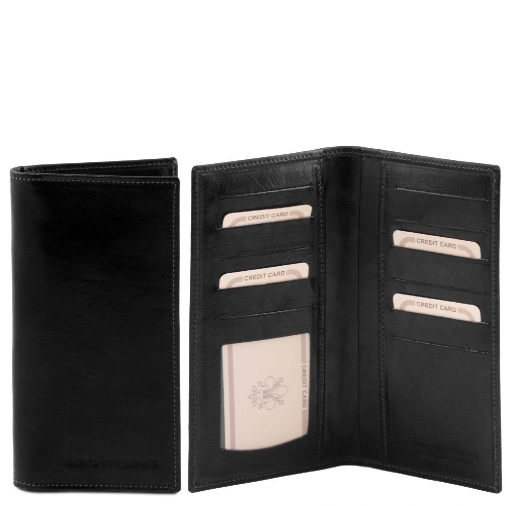 Tuscany Leather Esclusivo Portafoglio Verticale in Pelle 2 Ante Vendita