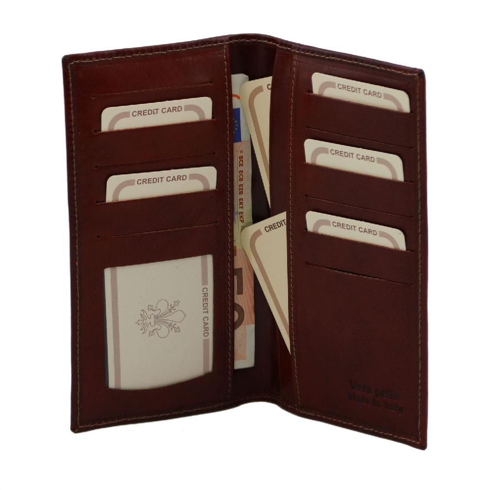 Tuscany Leather Esclusivo Portafoglio Verticale in Pelle 2 Ante Promozione