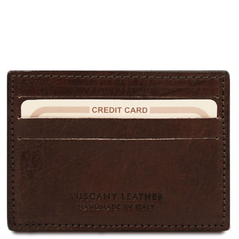 Tuscany Leather Esclusivo Portacarte di Credito in Pelle Soddisfazione Garantita