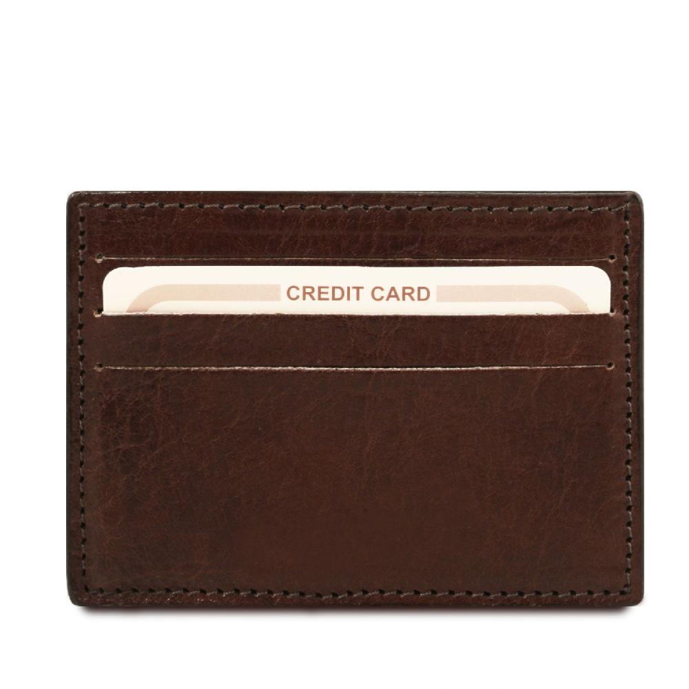 Tuscany Leather Esclusivo Portacarte di Credito in Pelle Soddisfazione Garantita