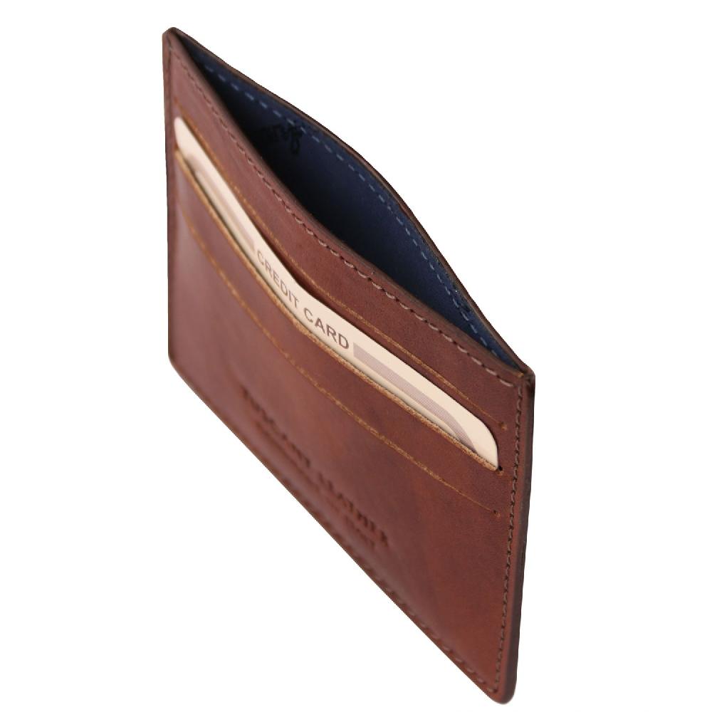 Tuscany Leather Esclusivo Portacarte di Credito in Pelle Soddisfazione Garantita