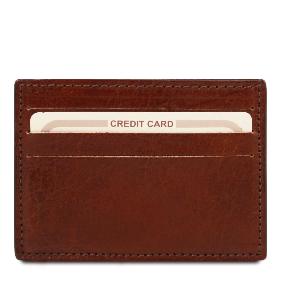 Tuscany Leather Esclusivo Portacarte di Credito in Pelle Qualità Garantita