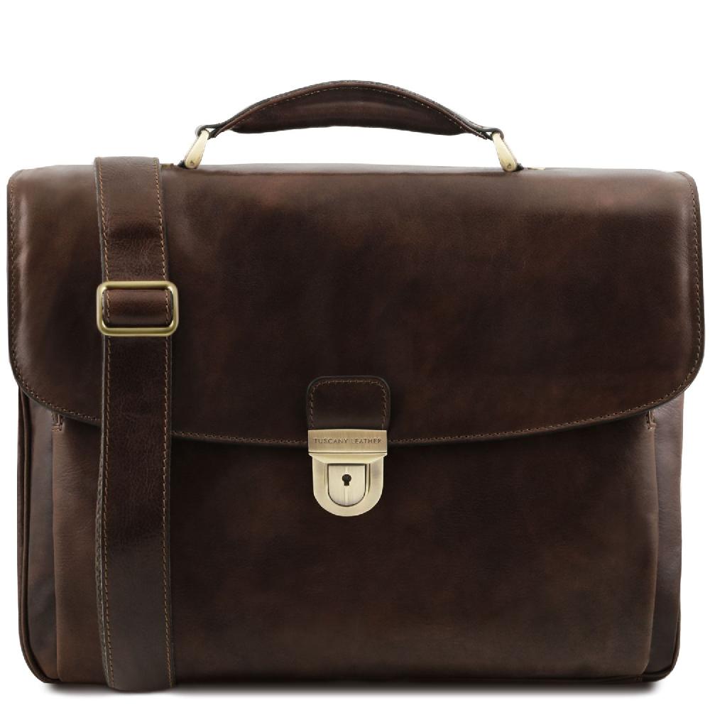 Tuscany Leather Trolley con 4 Ruote e Borsa Porta Computer TL SMART in Pelle Fino Al -60%