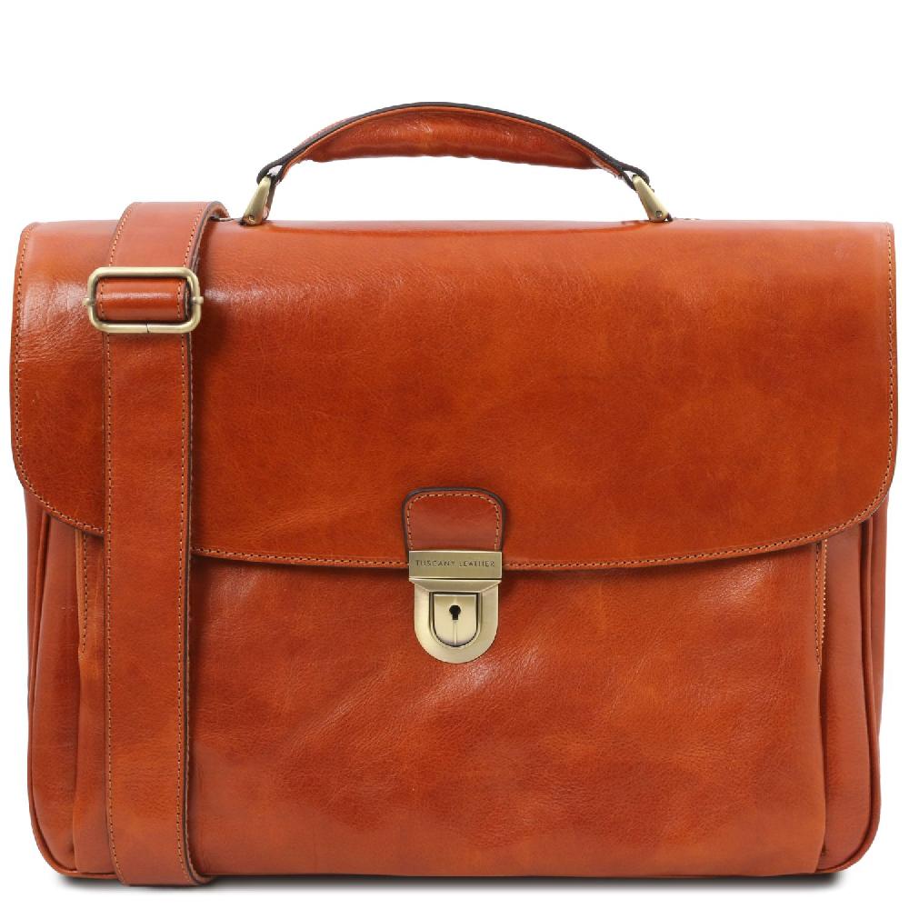 Tuscany Leather Trolley con 4 Ruote e Borsa Porta Computer TL SMART in Pelle Affare Del Giorno