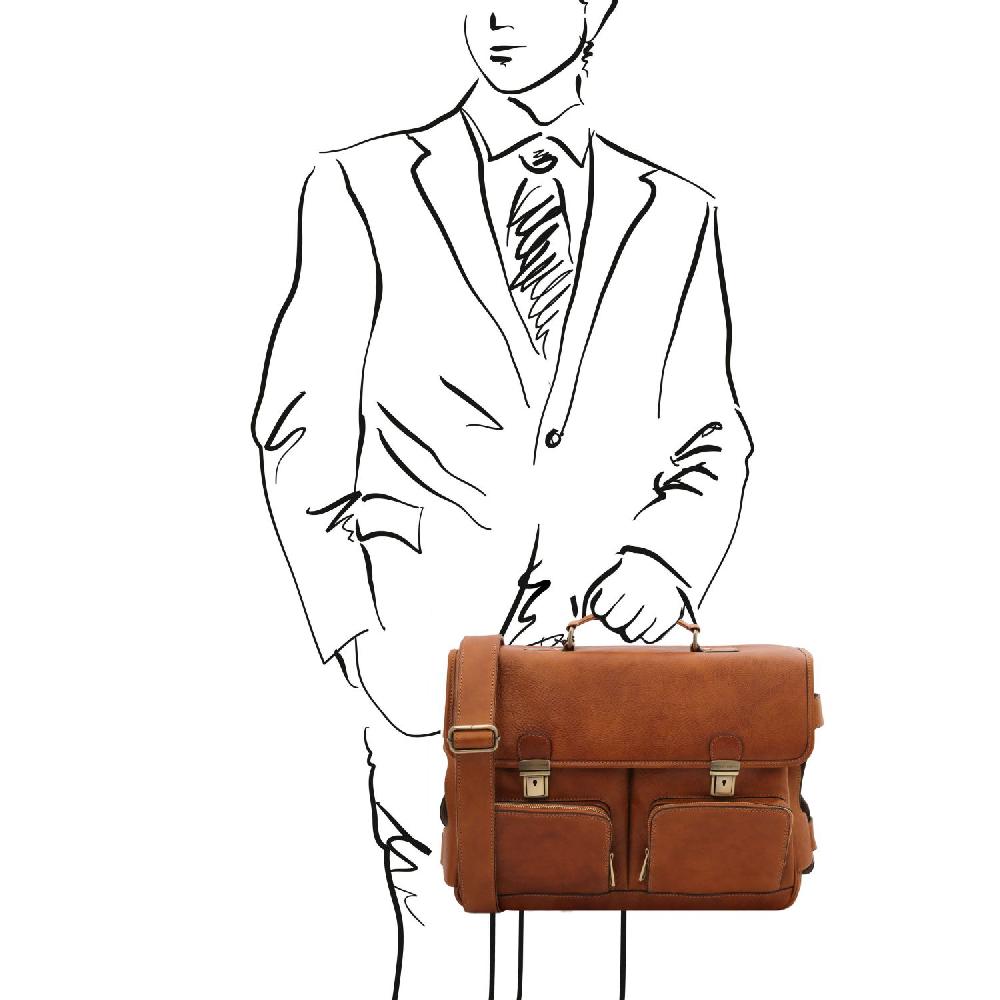 Tuscany Leather Borsa Multiscomparto da Lavoro TL SMART con Tasche Frontali in Pelle Online