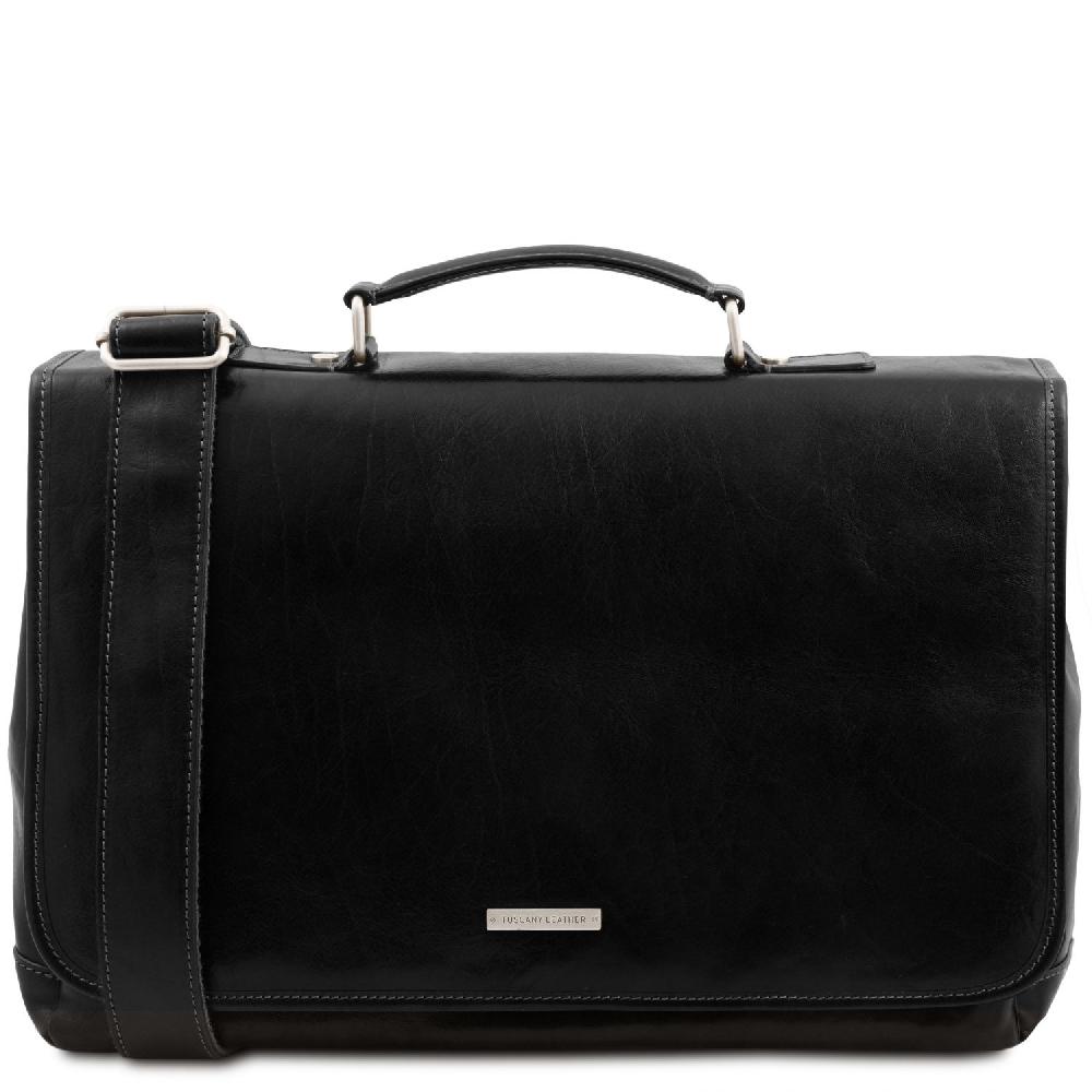 Tuscany Leather Borsa da Lavoro TL SMART Multiscomparto in Pelle con Pattella Outlet