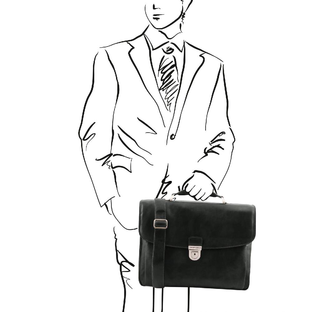 Tuscany Leather Borsa Porta Computer TL SMART Multiscomparto in Pelle Offerte