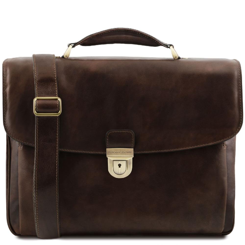 Tuscany Leather Borsa Porta Computer TL SMART Multiscomparto in Pelle Hotsell