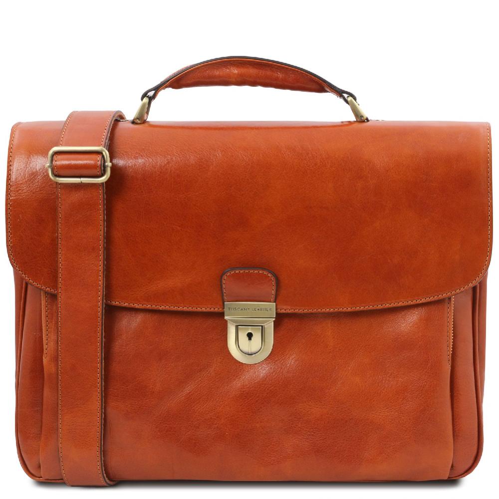 Tuscany Leather Borsa Porta Computer TL SMART Multiscomparto in Pelle Vendita Economica