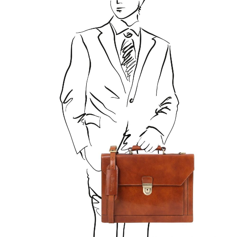 Tuscany Leather Cartella in Pelle 3 Scomparti Offerta speciale