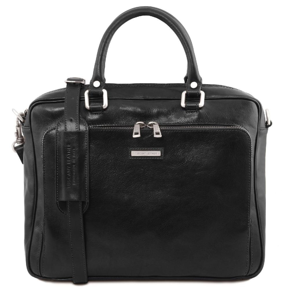 Tuscany Leather Borsa Porta Computer da Lavoro con Tasca Frontale in Pelle Comprare a buon mercato