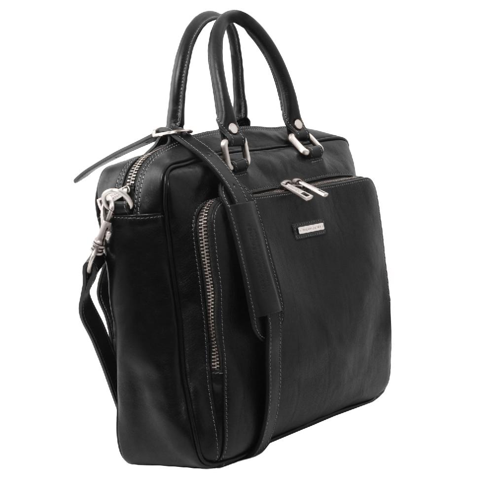Tuscany Leather Borsa Porta Computer da Lavoro con Tasca Frontale in Pelle Comprare a buon mercato