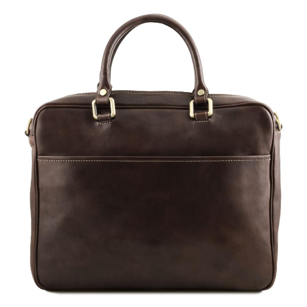 Tuscany Leather Borsa Porta Computer da Lavoro con Tasca Frontale in Pelle Grande vendita