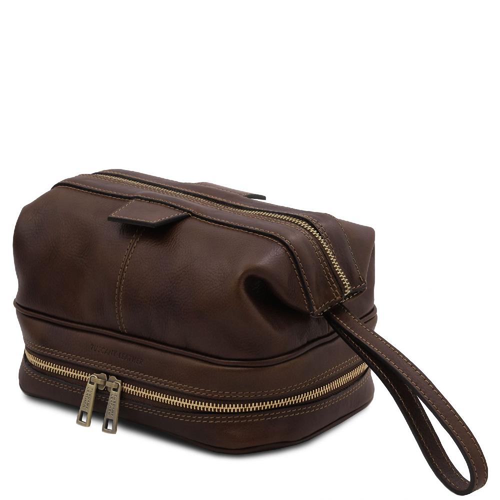 Tuscany Leather Beauty Case in Pelle Smaltimento dello stoccaggio