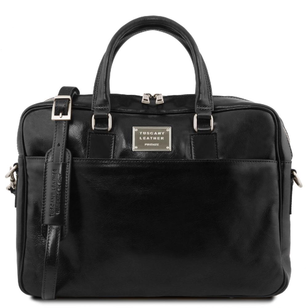 Tuscany Leather Borsa Porta Computer a 2 Scomparti in Pelle Solo un giorno rimasto
