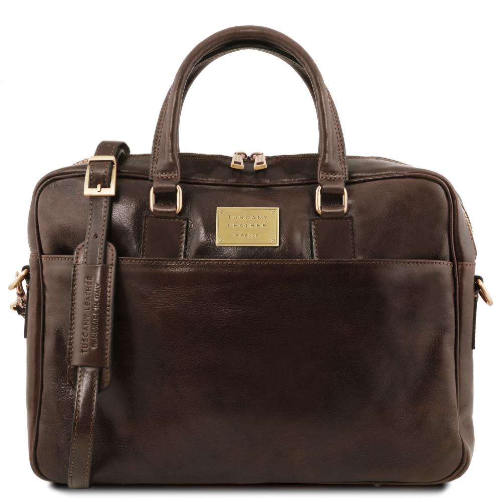 Tuscany Leather Borsa Porta Computer a 2 Scomparti in Pelle Super sconto