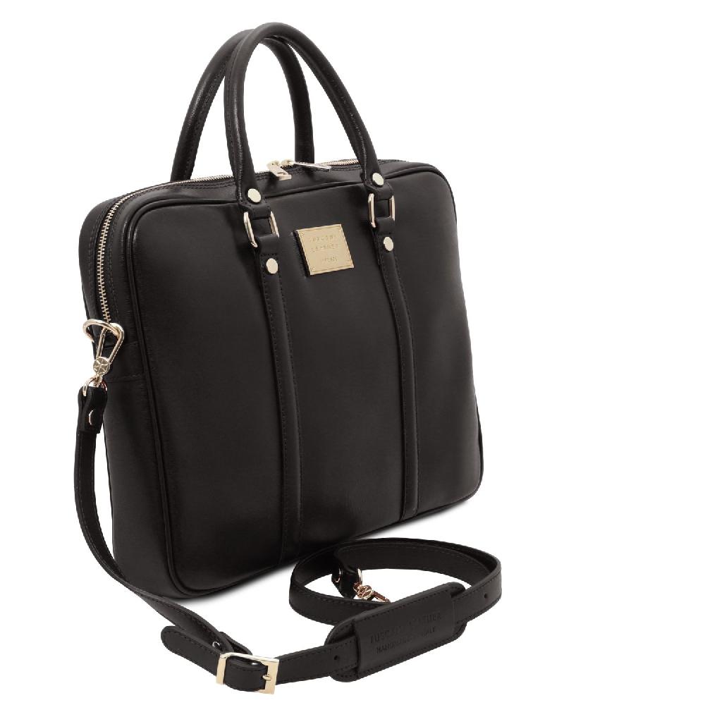 Tuscany Leather Borsa Porta Computer da Donna in Pelle Saffiano Limitato a 3 giorni