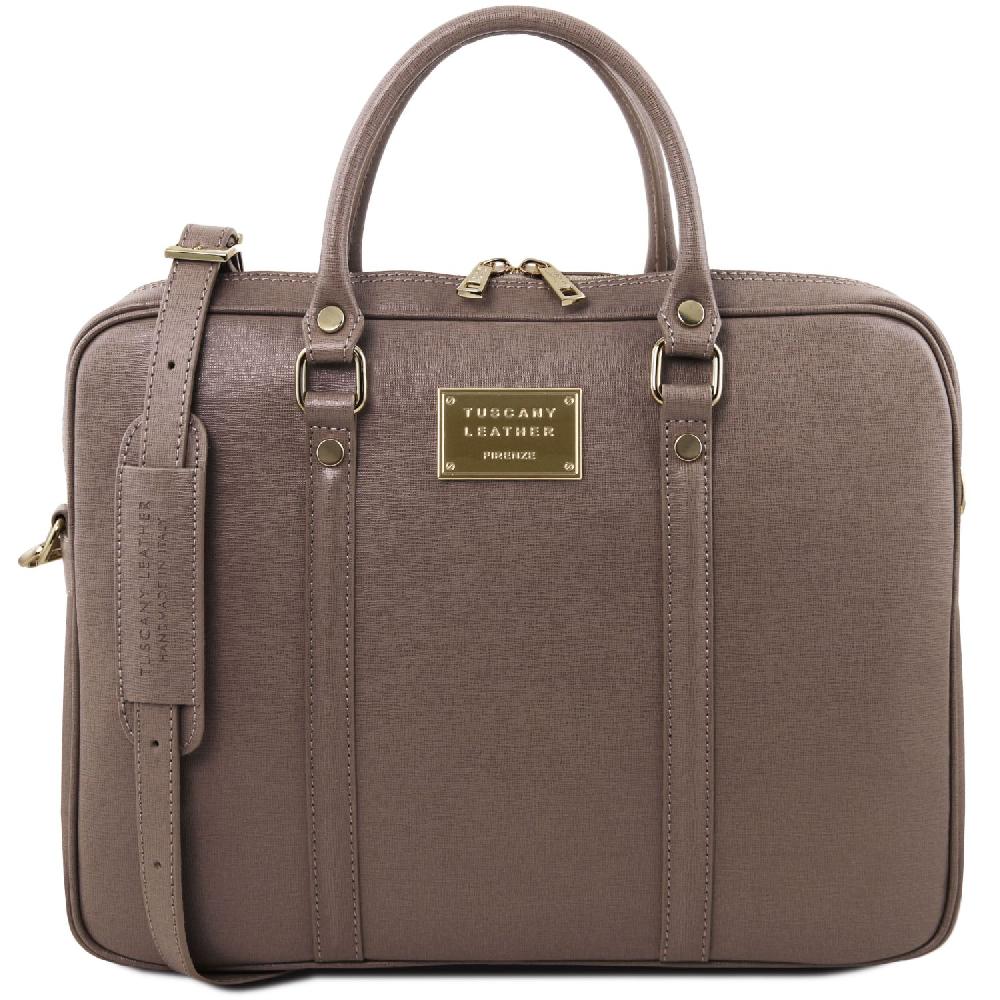 Tuscany Leather Borsa Porta Computer da Donna in Pelle Saffiano Esporta salva