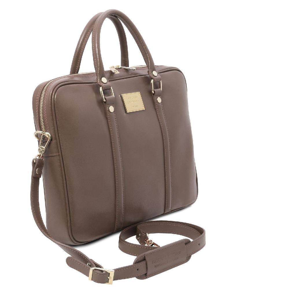 Tuscany Leather Borsa Porta Computer da Donna in Pelle Saffiano Esporta salva