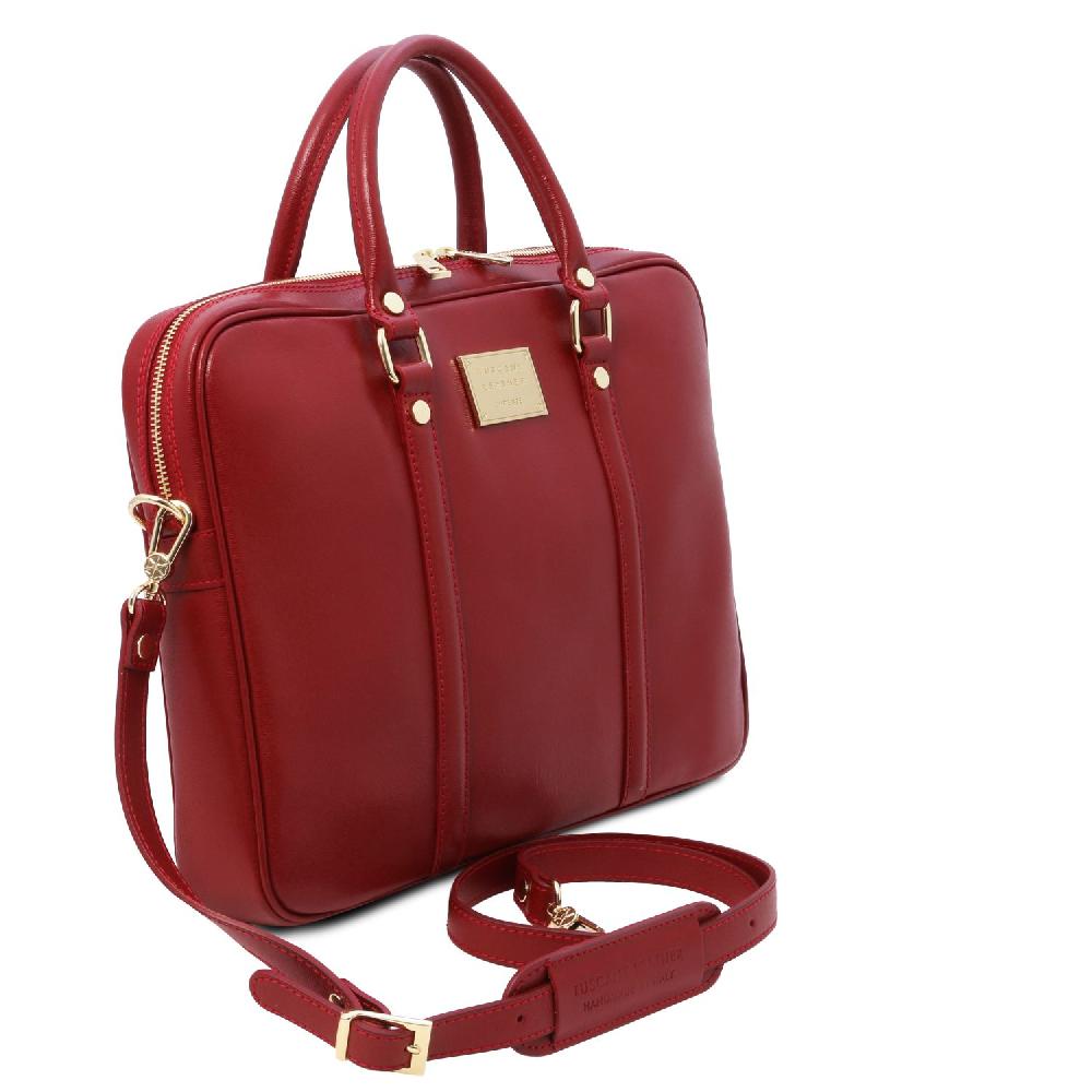 Tuscany Leather Borsa Porta Computer da Donna in Pelle Saffiano Black Friday Prezzi