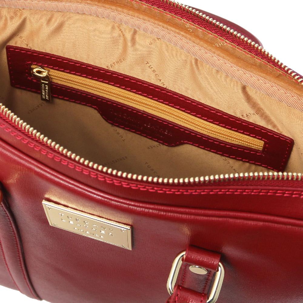 Tuscany Leather Borsa Porta Computer da Donna in Pelle Saffiano Black Friday Prezzi
