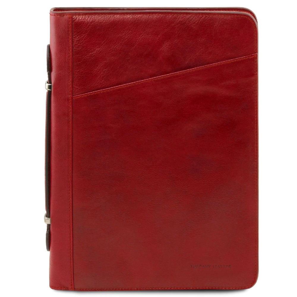 Tuscany Leather Esclusivo Portadocumenti in Pelle con Anelli e Manico Duty-free