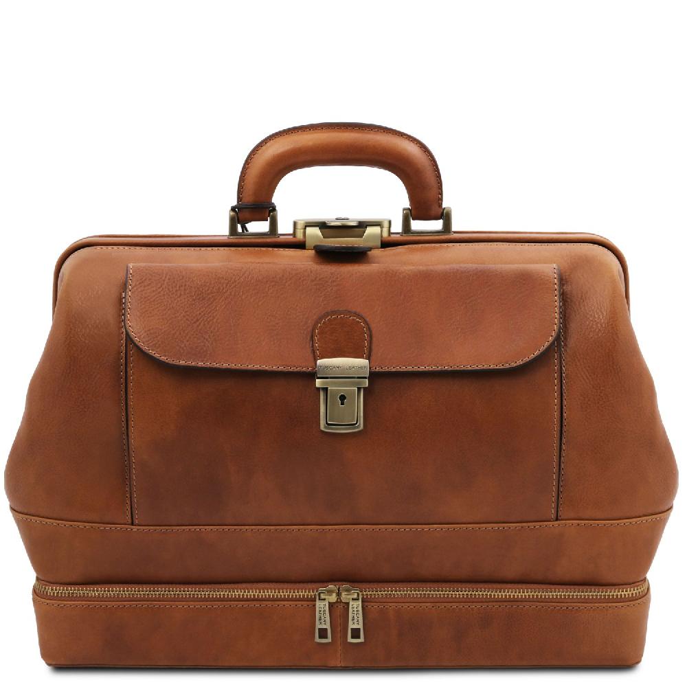 Tuscany Leather Esclusiva Borsa Medico in Pelle con Doppio Fondo Affare Del Giorno
