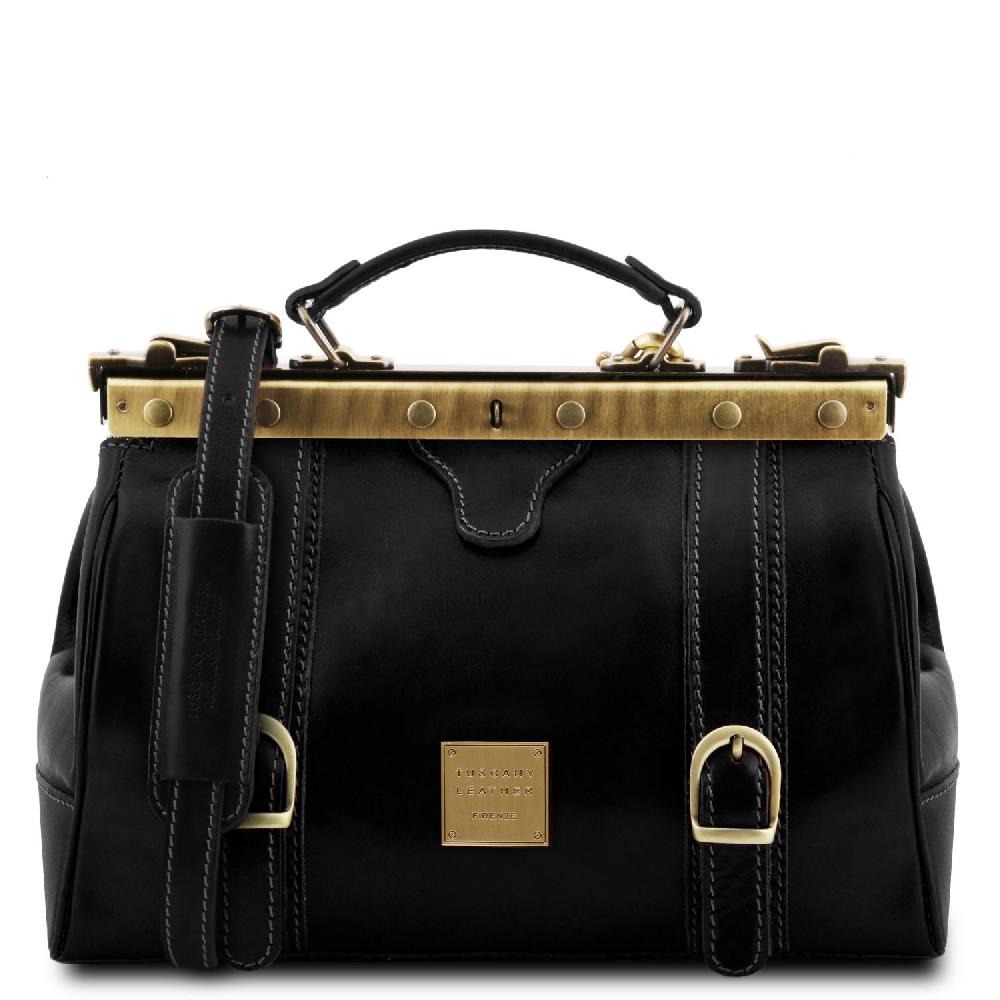 Tuscany Leather Borsa Medico in Pelle con Fibbie Frontali Presa