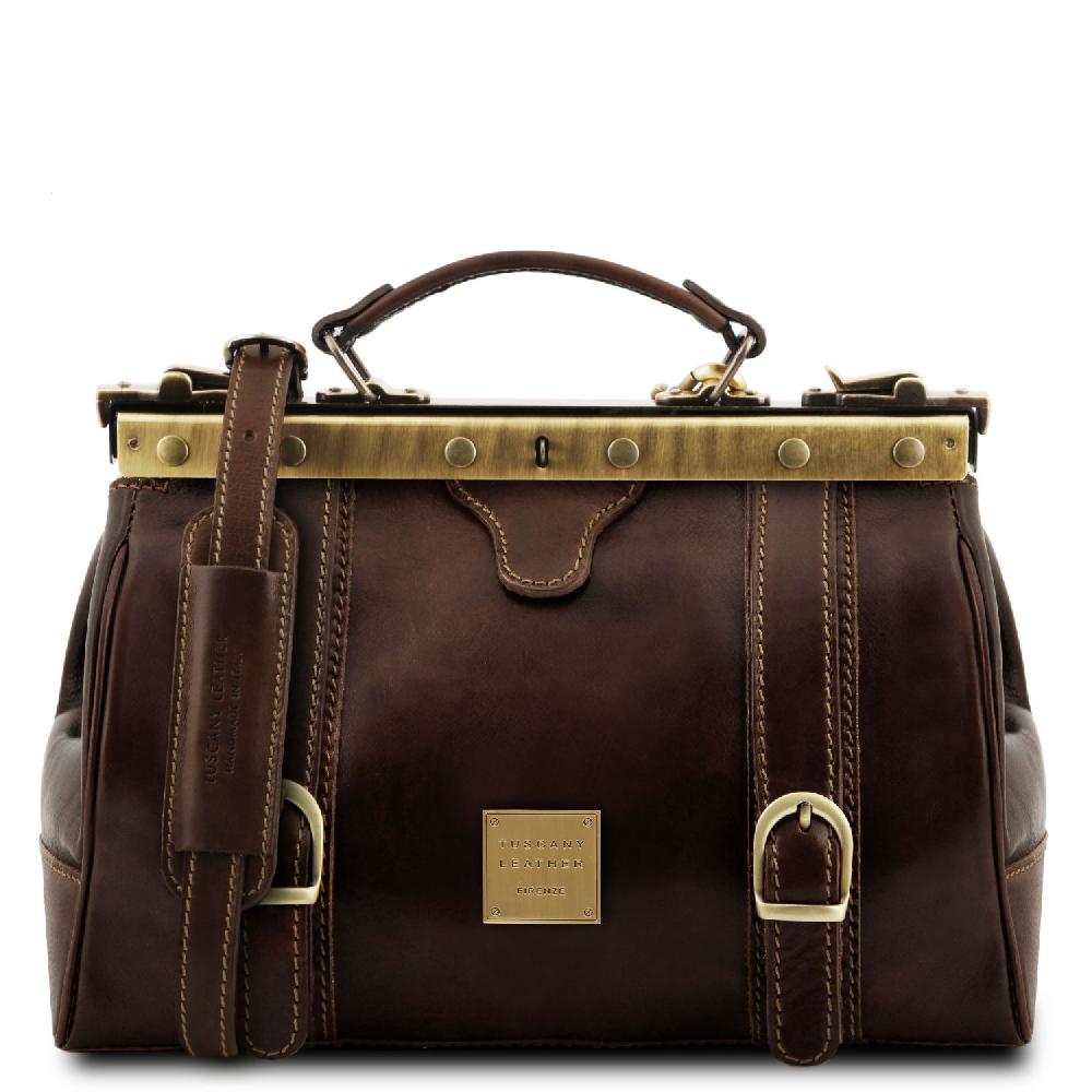 Tuscany Leather Borsa Medico in Pelle con Fibbie Frontali Sconto