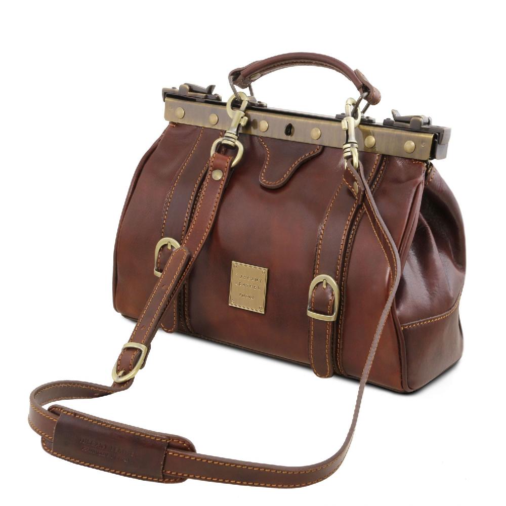 Tuscany Leather Borsa Medico in Pelle con Fibbie Frontali Sconto