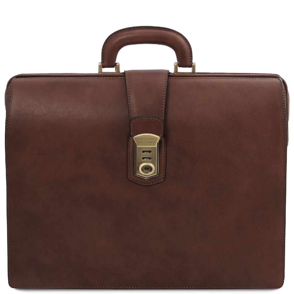 Tuscany Leather Borsa Medico in Pelle 3 Scomparti Outlet