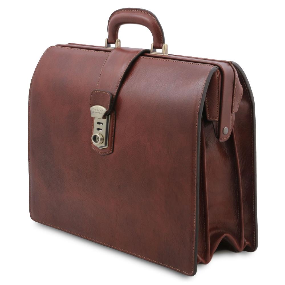 Tuscany Leather Borsa Medico in Pelle 3 Scomparti Saldi