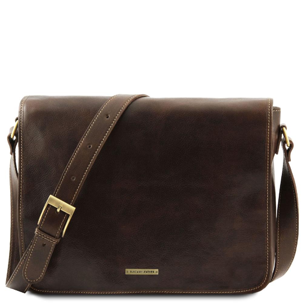 Tuscany Leather Borsa a Tracolla 2 Scomparti in Pelle Spedizione gratuita