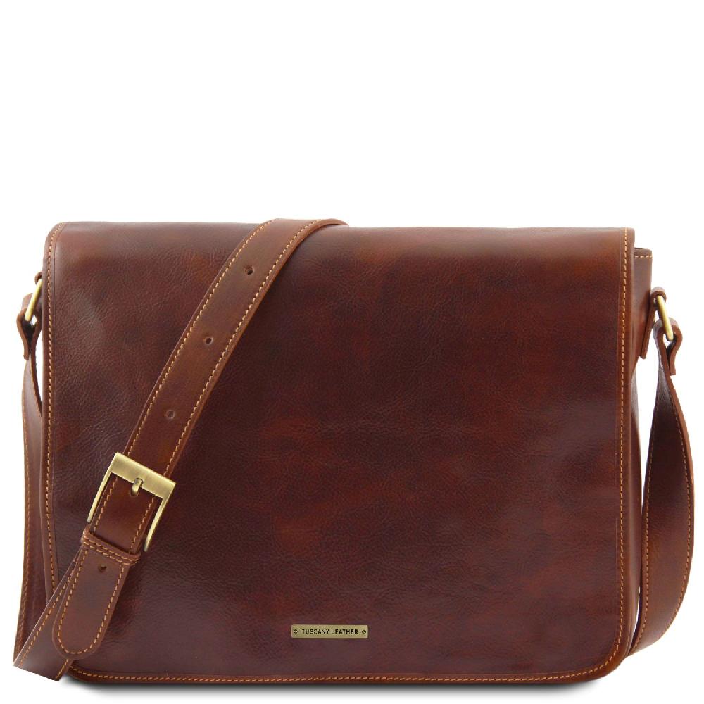 Tuscany Leather Borsa a Tracolla 2 Scomparti in Pelle Sconto di tempo limitato