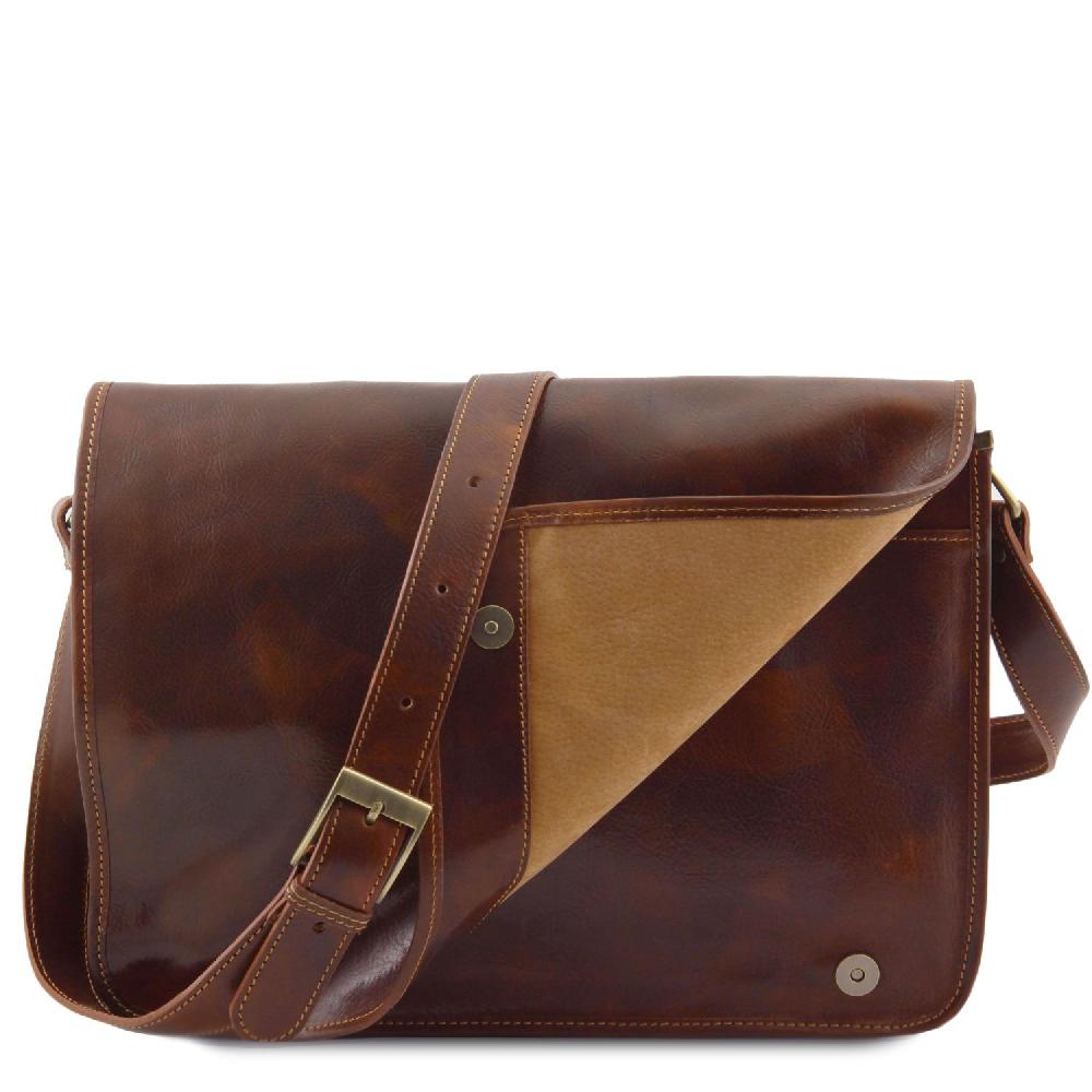 Tuscany Leather Borsa a Tracolla 2 Scomparti in Pelle Sconto di tempo limitato