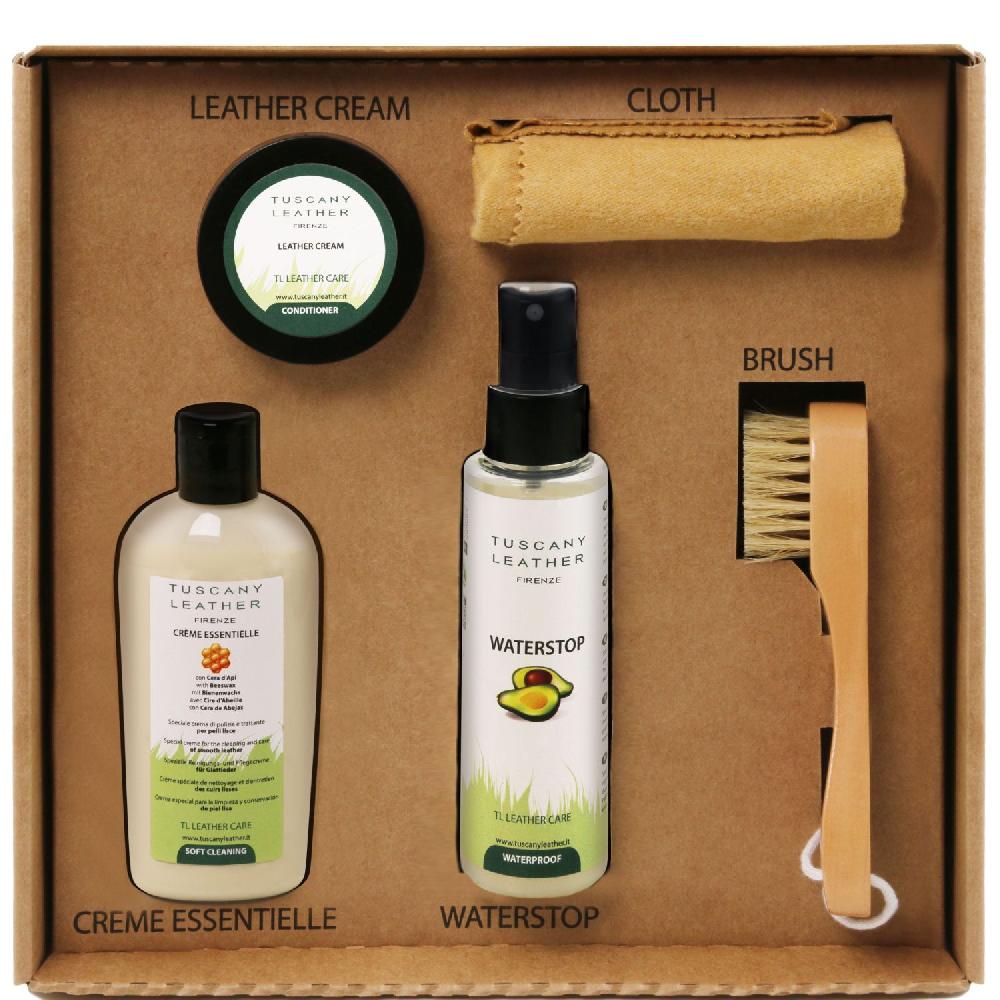 Tuscany Leather Prodotti per la Cura Della Pelle set Completo Smaltimento dello stoccaggio