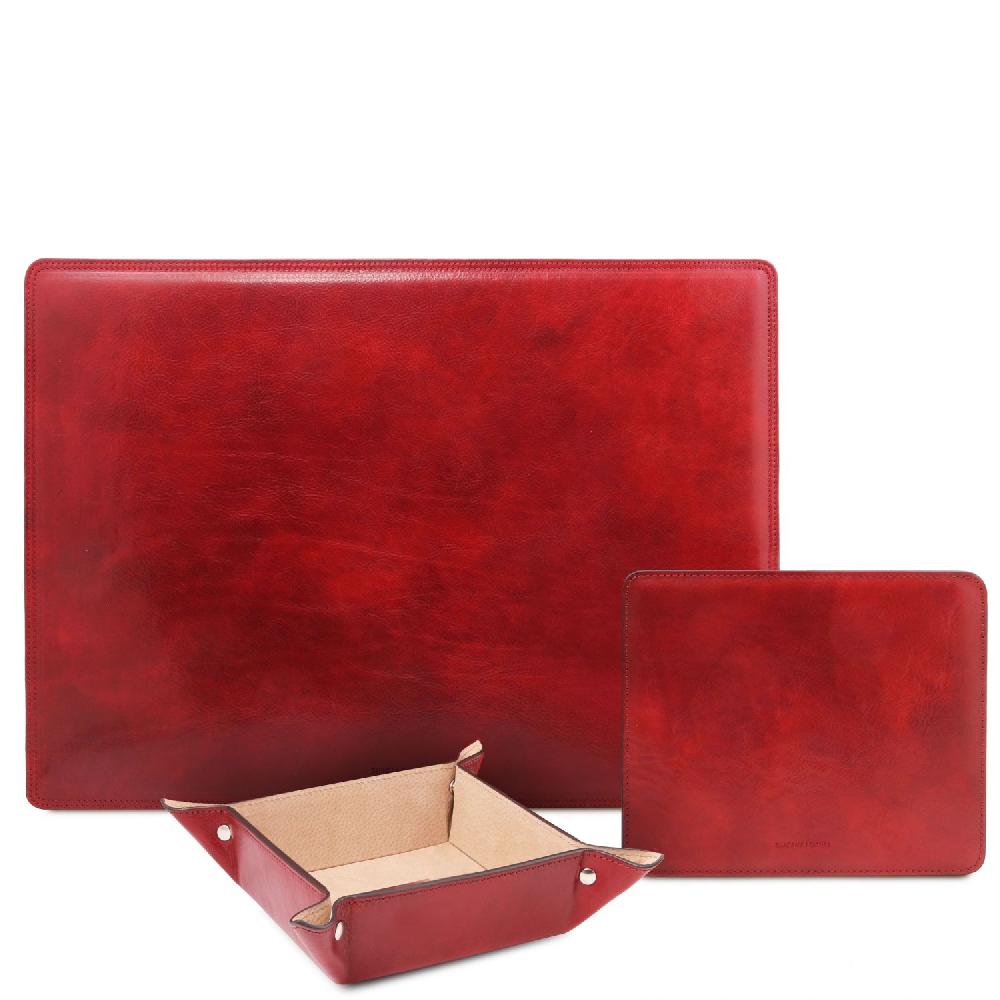 Tuscany Leather Sottomano da Scrivania Tappetino per Mouse e Vuotatasche in Pelle Offerte stagionali