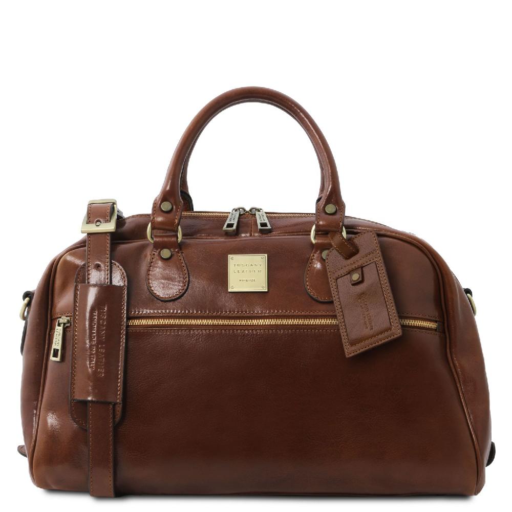 Tuscany Leather Borsone da Viaggio in Pelle - Misura Piccola Latest stili