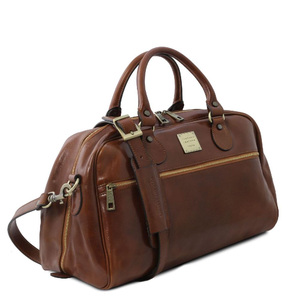 Tuscany Leather Borsone da Viaggio in Pelle - Misura Piccola Latest stili