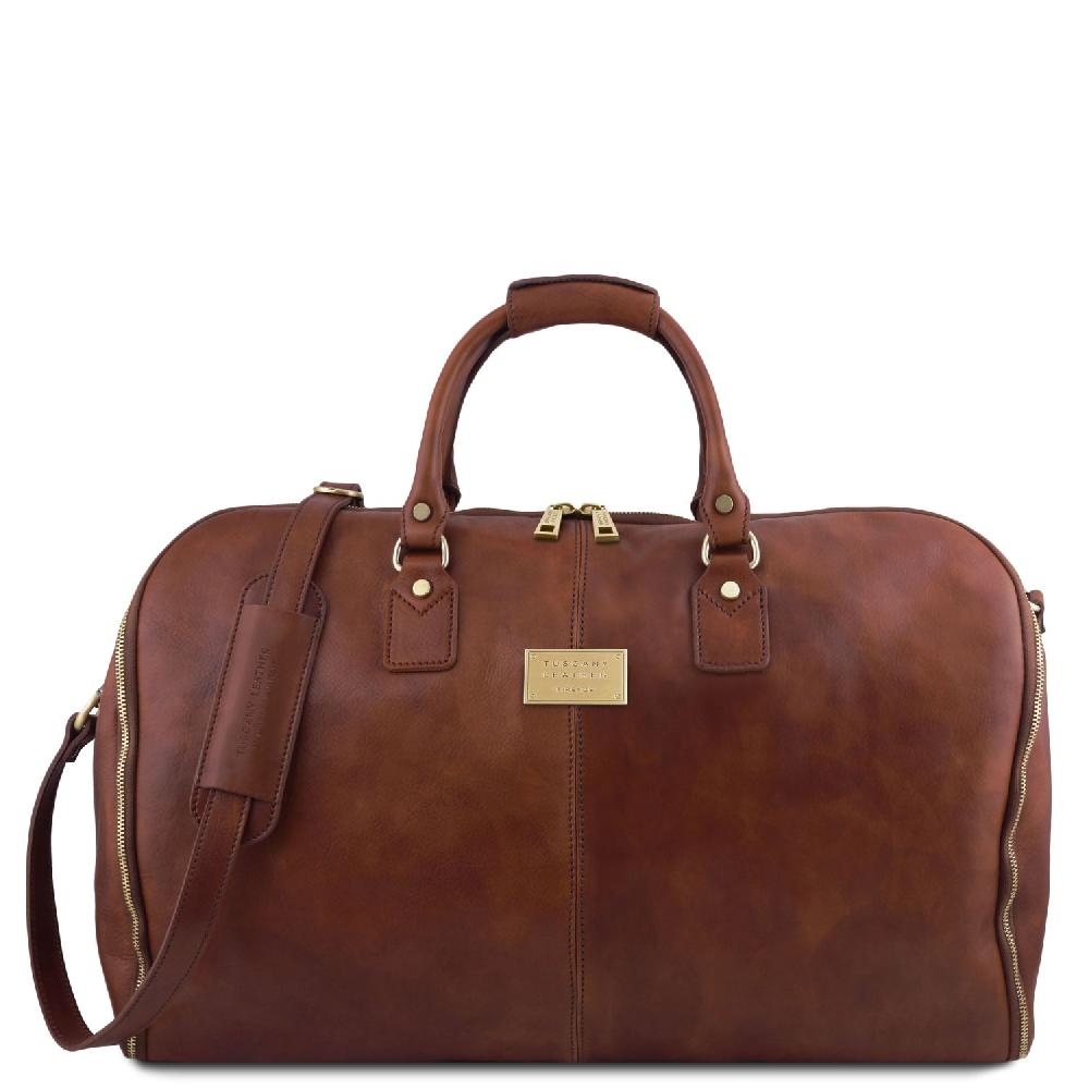 Tuscany Leather Borsone da Viaggio/Porta Abiti in Pelle Offerta speciale della fabbrica